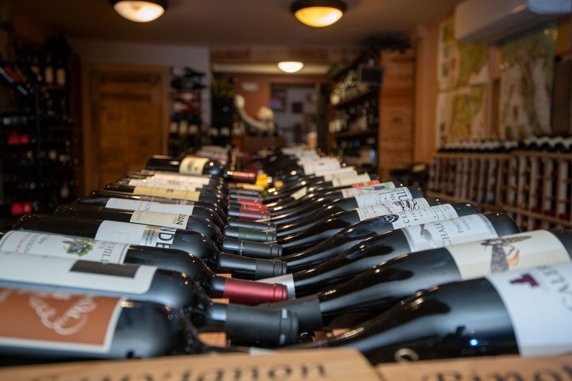 Many wines to choose from at the Wine & Cheese Depot, Ludlow, VT