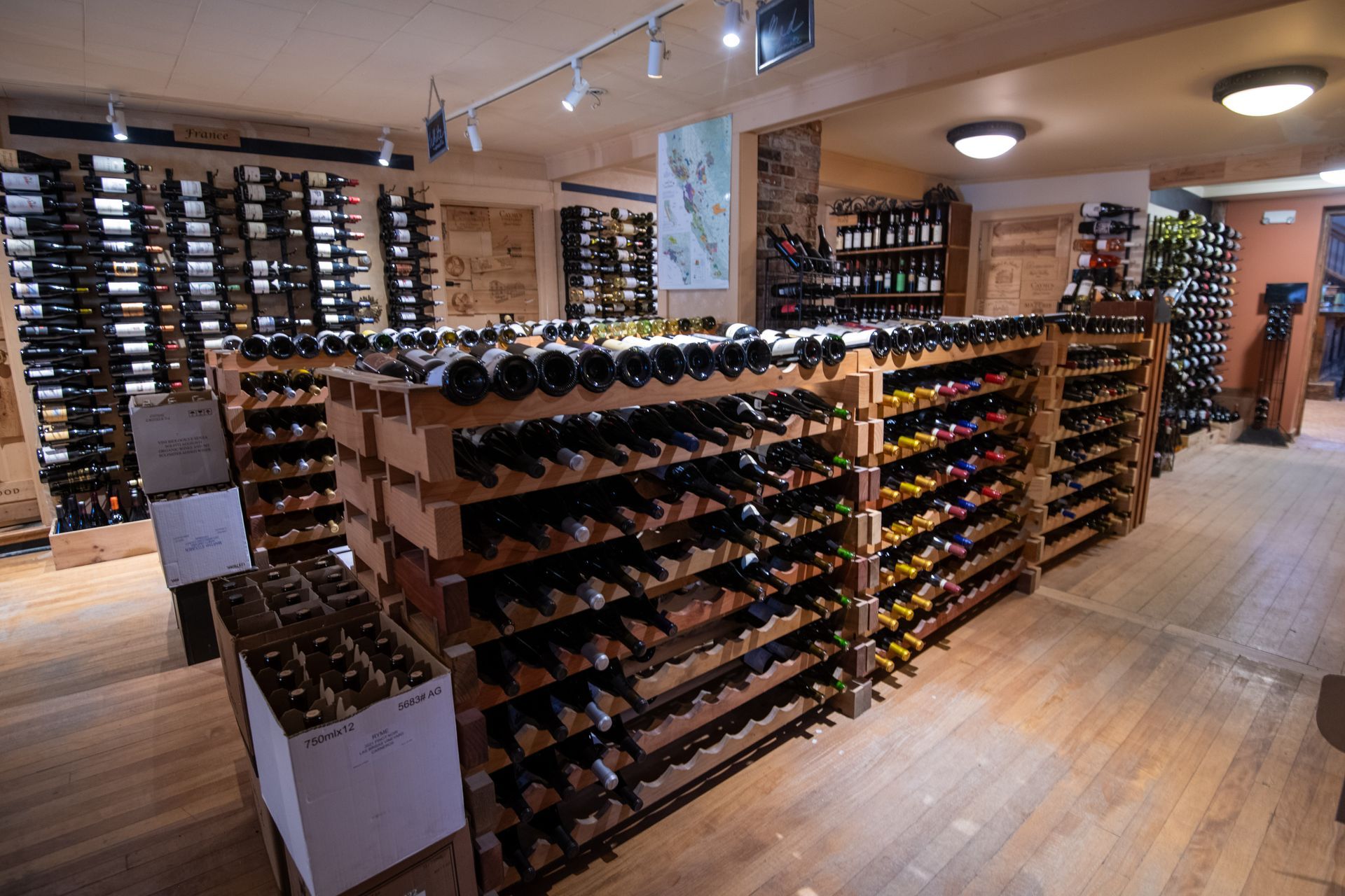 Ludlow Wine & Cheese Depot has lots of bottles of wine to choose from