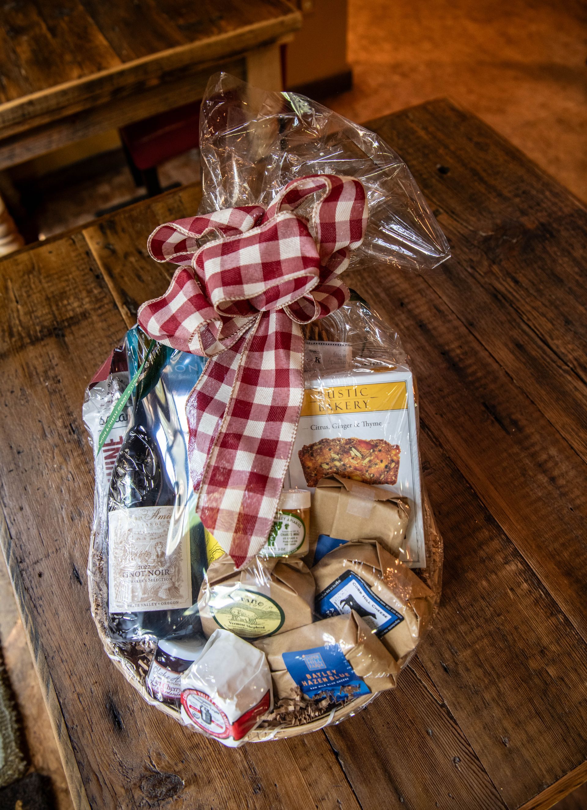 Custom gift baskets at The Wine & Cheese Depot, Okemo Valley, VT