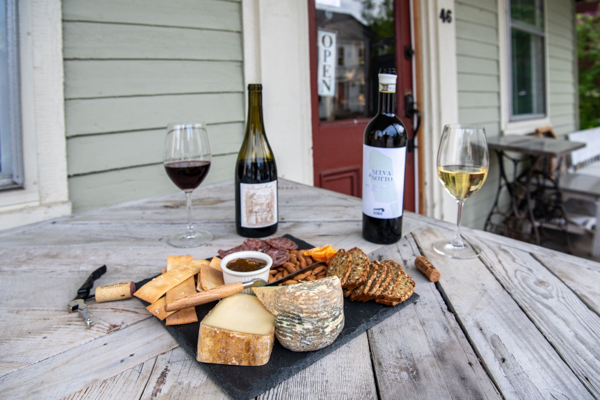 Wine & cheese plate at the Wine & Cheese Depot, Ludlow, VT