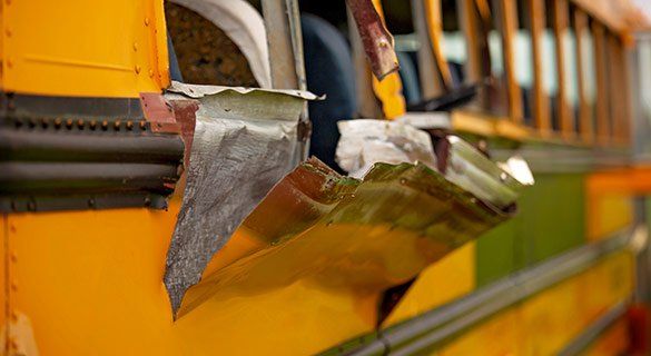 School Bus Accident Damage — Spokane, WA — Fannin Litigation Group