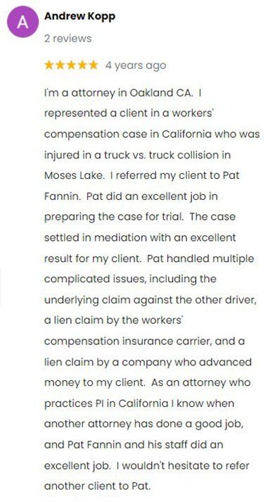Andrew K. Review — Spokane, WA — Fannin Litigation Group