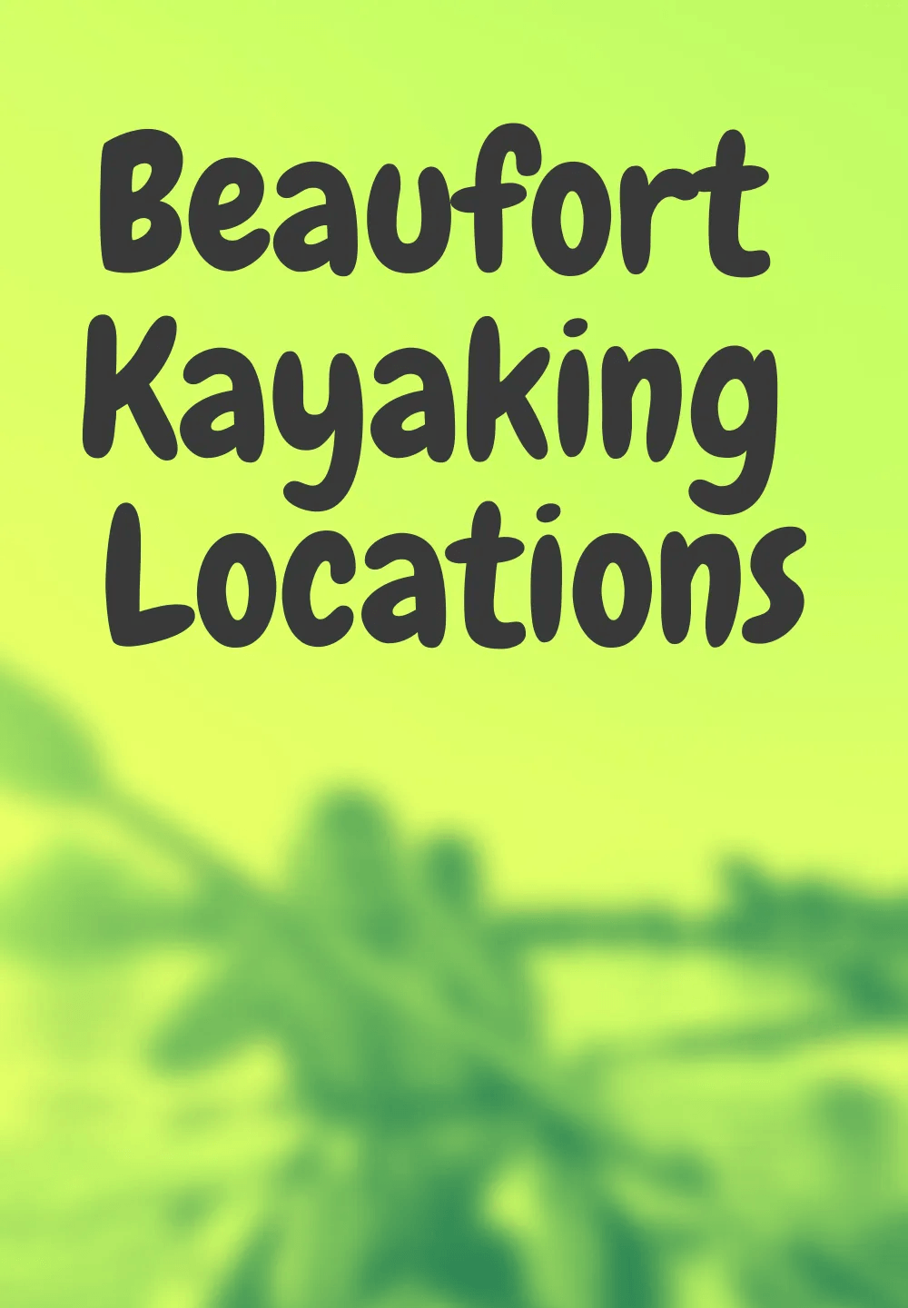 beaufort sc top 5 kayaking location