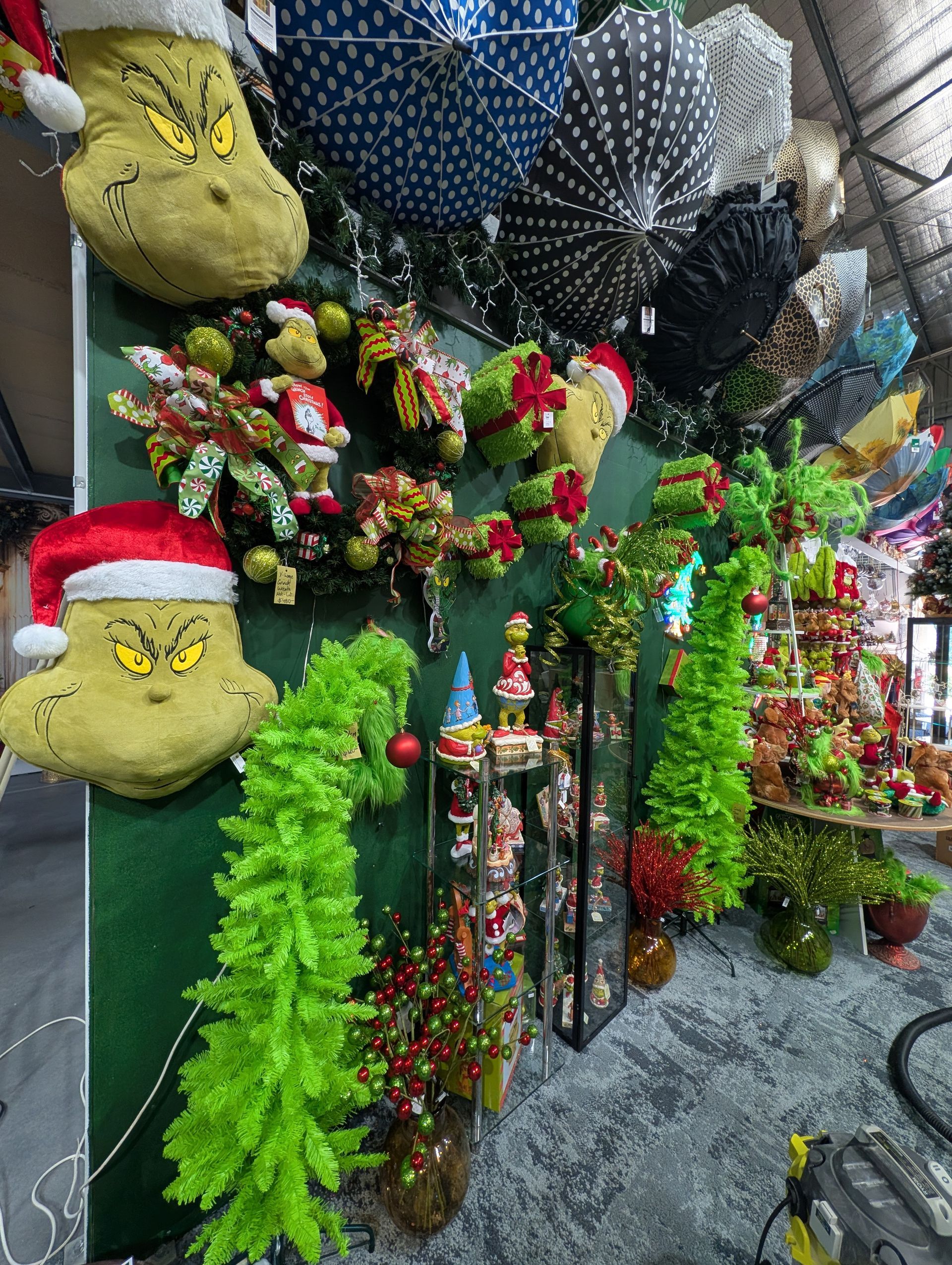 Colorful Holiday Decorations and Wreaths Displayed Outside a Shop — Jingle Bell Christmas In Casino, NSW