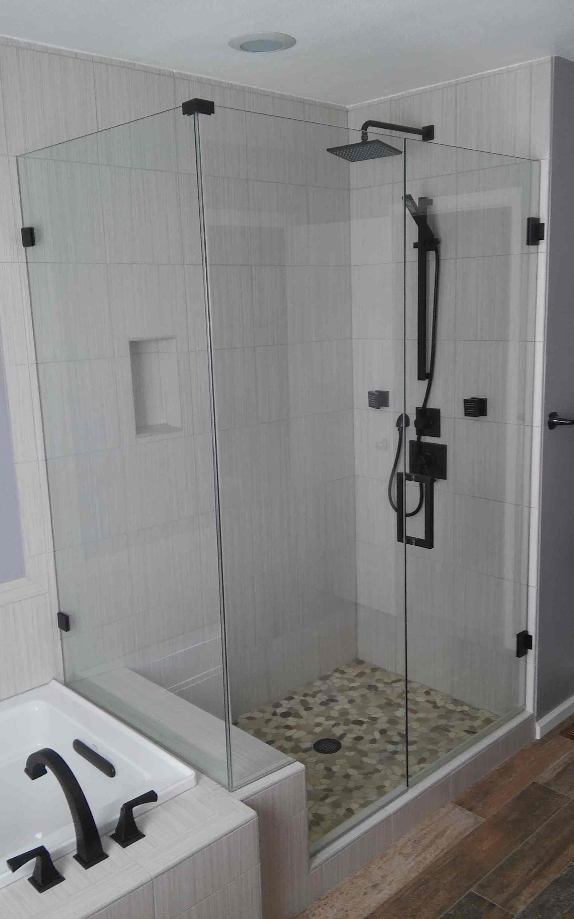 Stand Up Shower with Bench Sear - Glass Shop in Littleton, CO