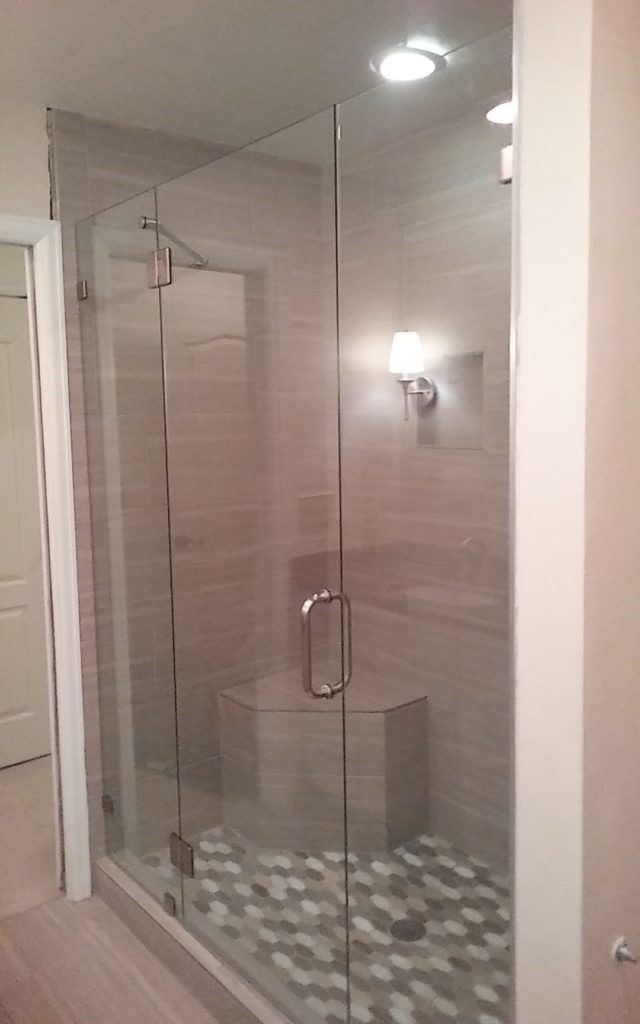 Shower with Support Bar - Glass Shop in Littleton, CO