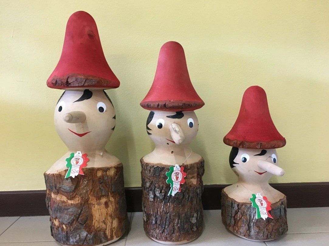 Pinocchio in legno linea Corteccia