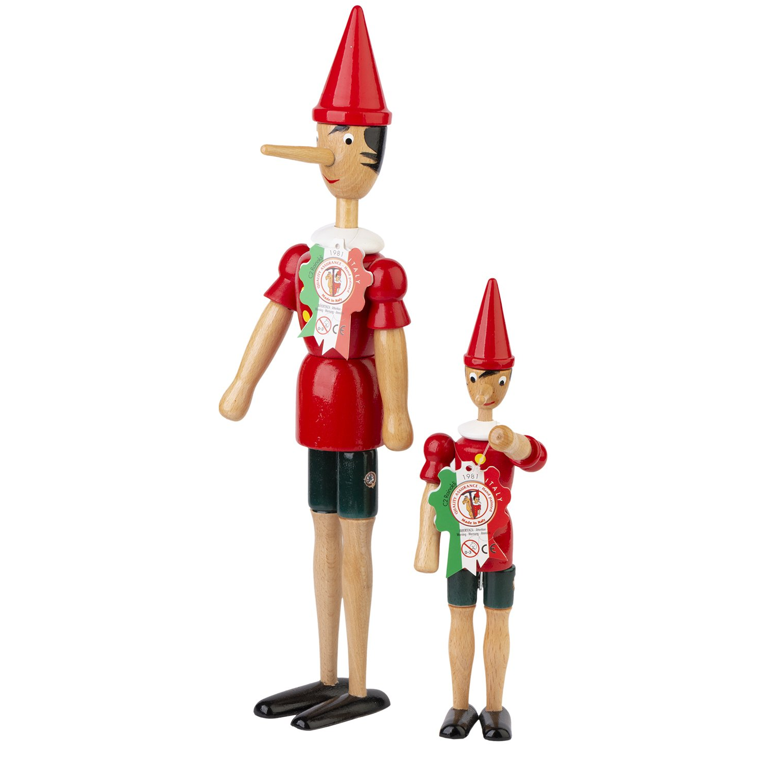 burattini di Pinocchio in legno artigianale