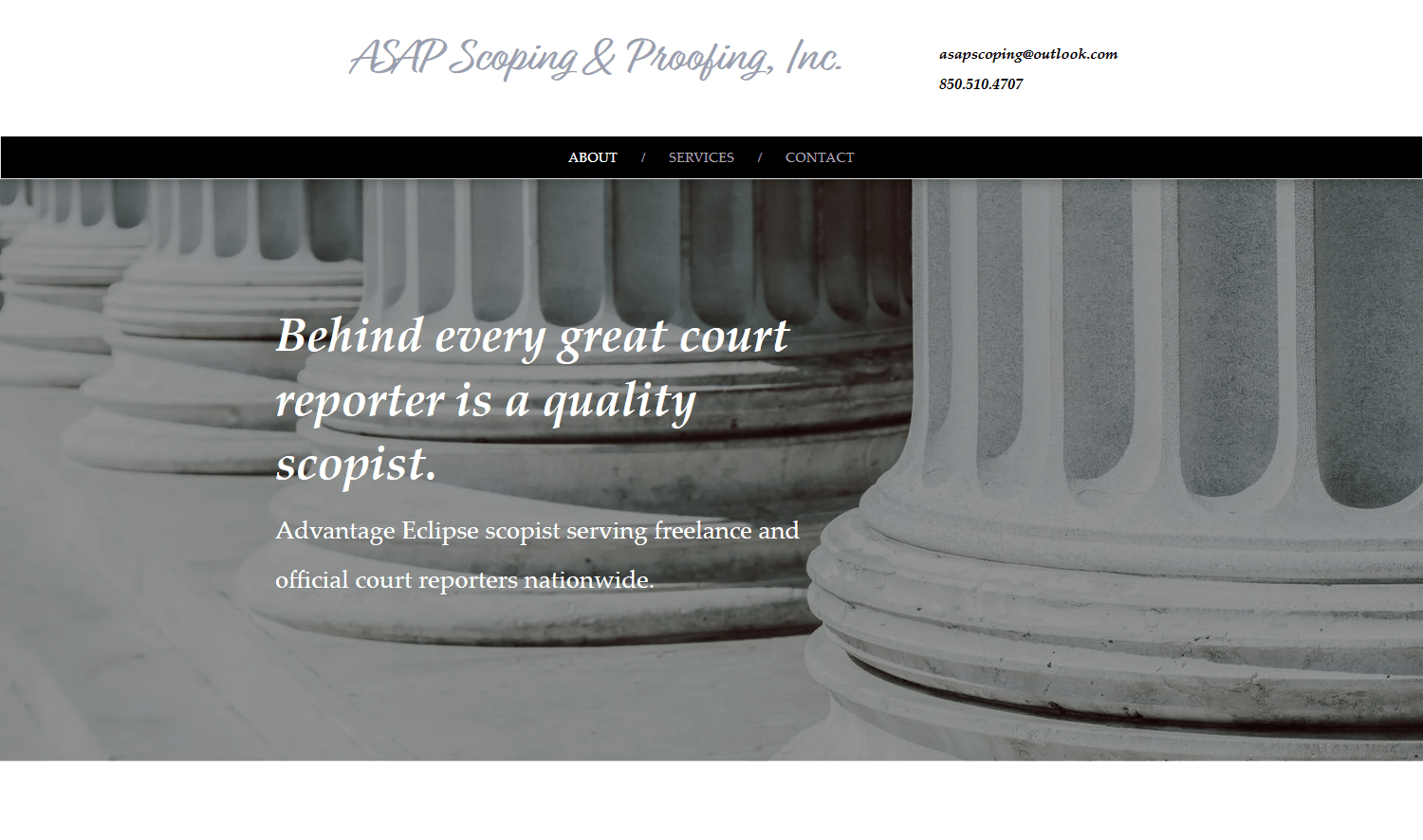 ASAP Scoping & Proofing landing page