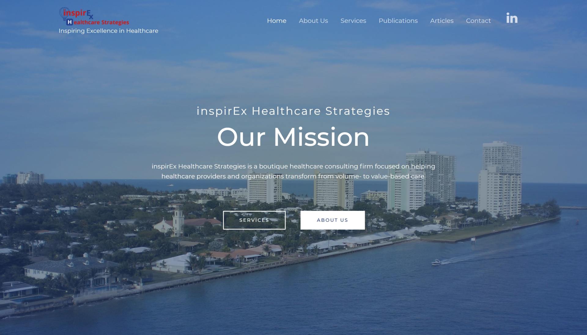 inspirEx Healthcare Strategies landing page