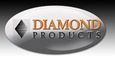 A close up of a diamond products logo on a white background.