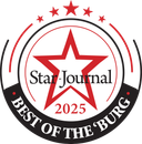 A logo for the star journal best of the burg