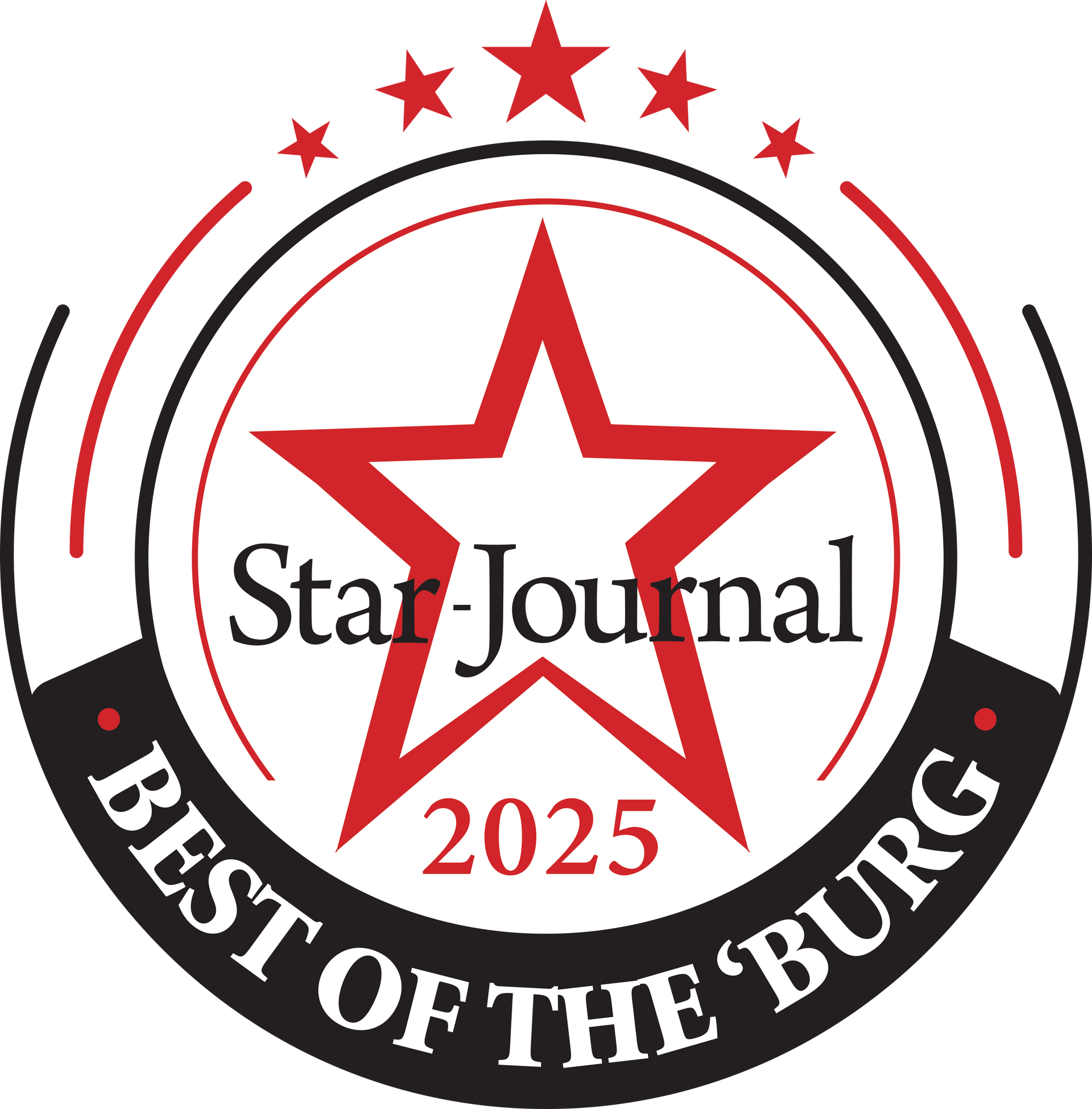 A logo for the star journal best of the burg
