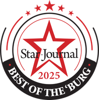 A logo for the star journal best of the burg