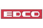 A red and white logo for edco is on a white background.
