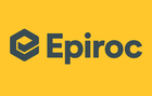 The epiroc logo is on a yellow background.