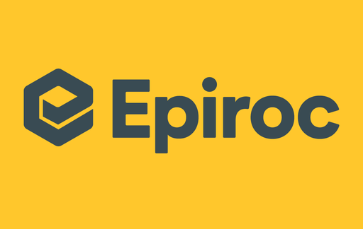 The epiroc logo is on a yellow background.
