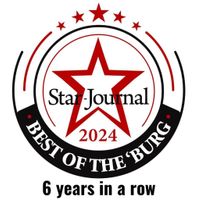 A logo for the star journal best of the burg
