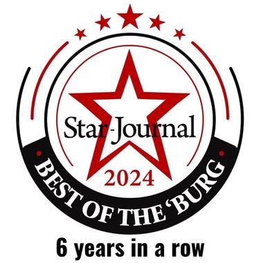 A logo for the star journal best of the burg