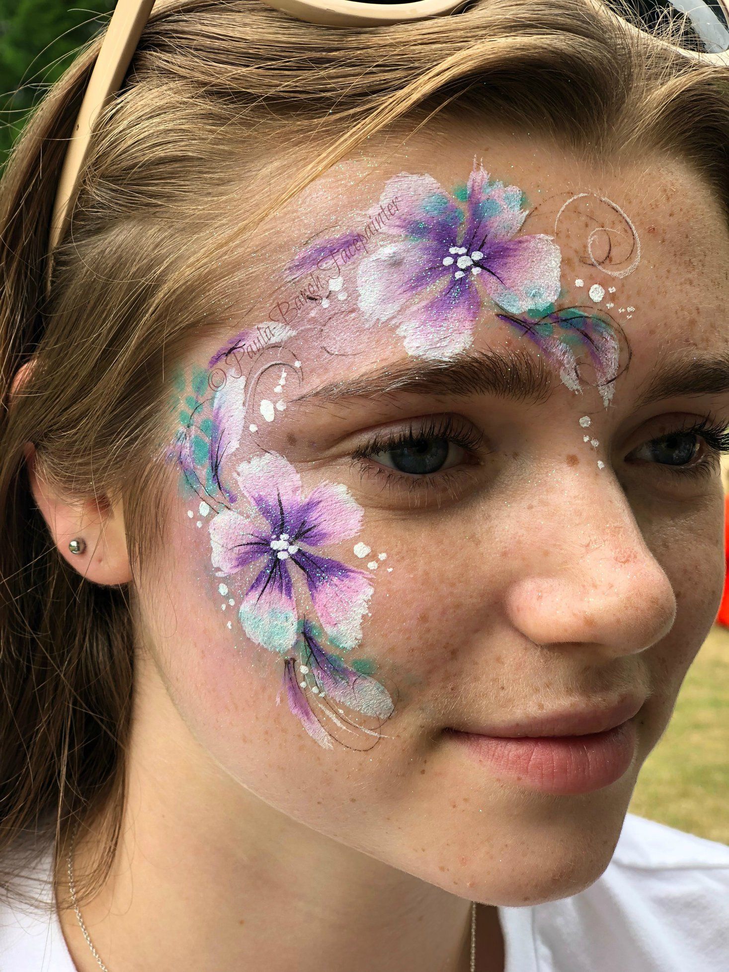 Chesterfield Derbyshire Face Painter flowers face paint