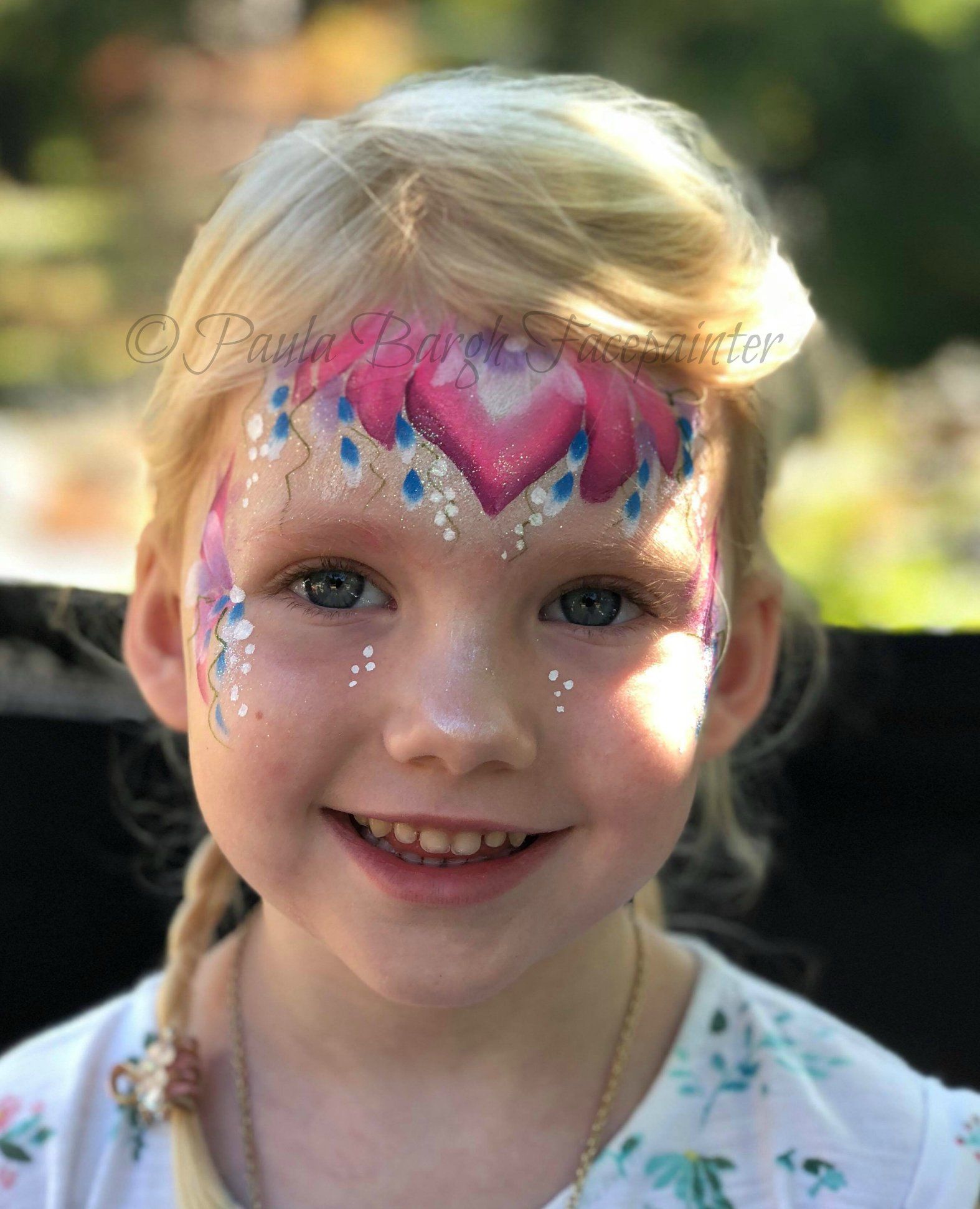Chesterfield Derbyshire Face Painter flower fairy face paint