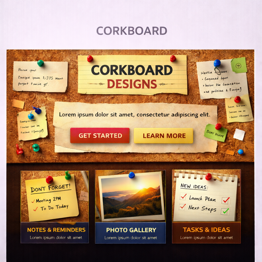 Corkboard style preview
