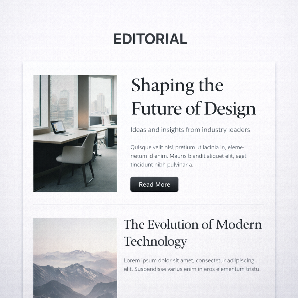 Editorial style preview