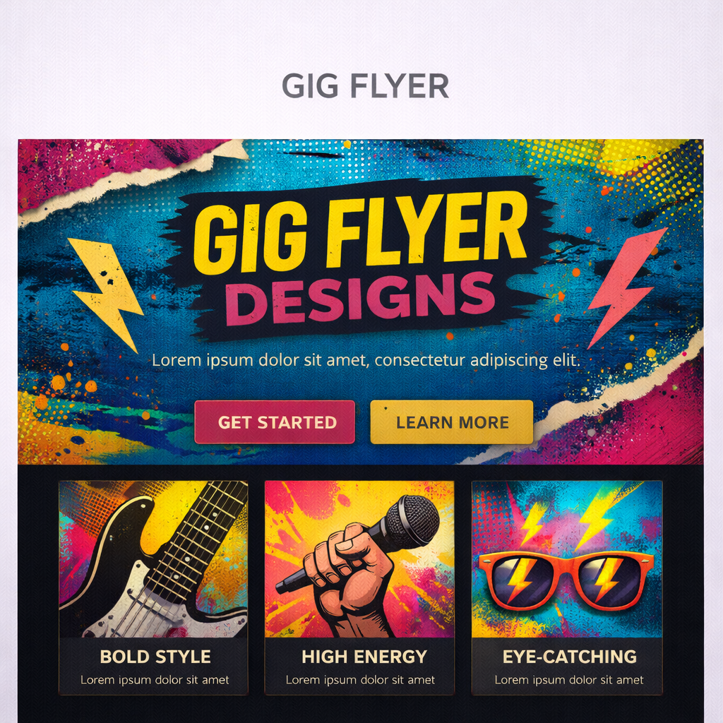 Gig Flyer style preview