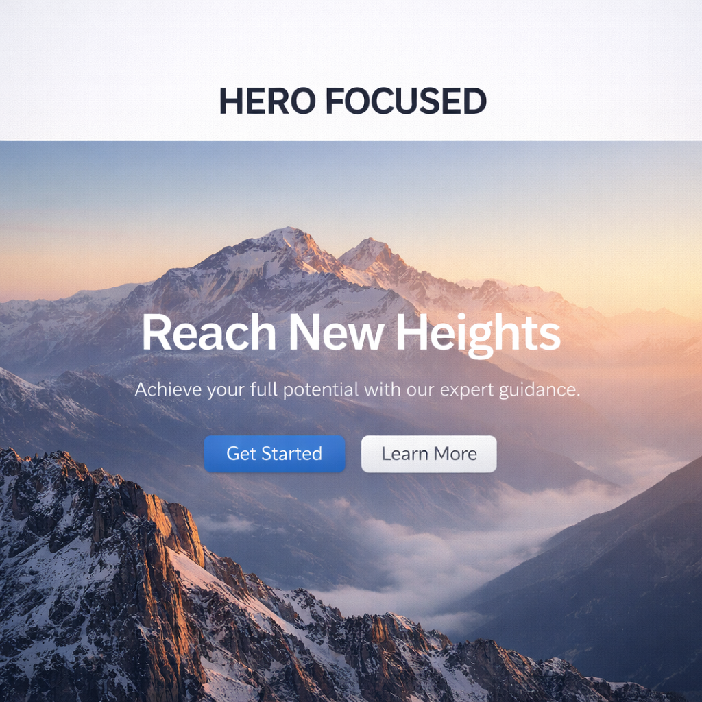 Hero Focused style preview