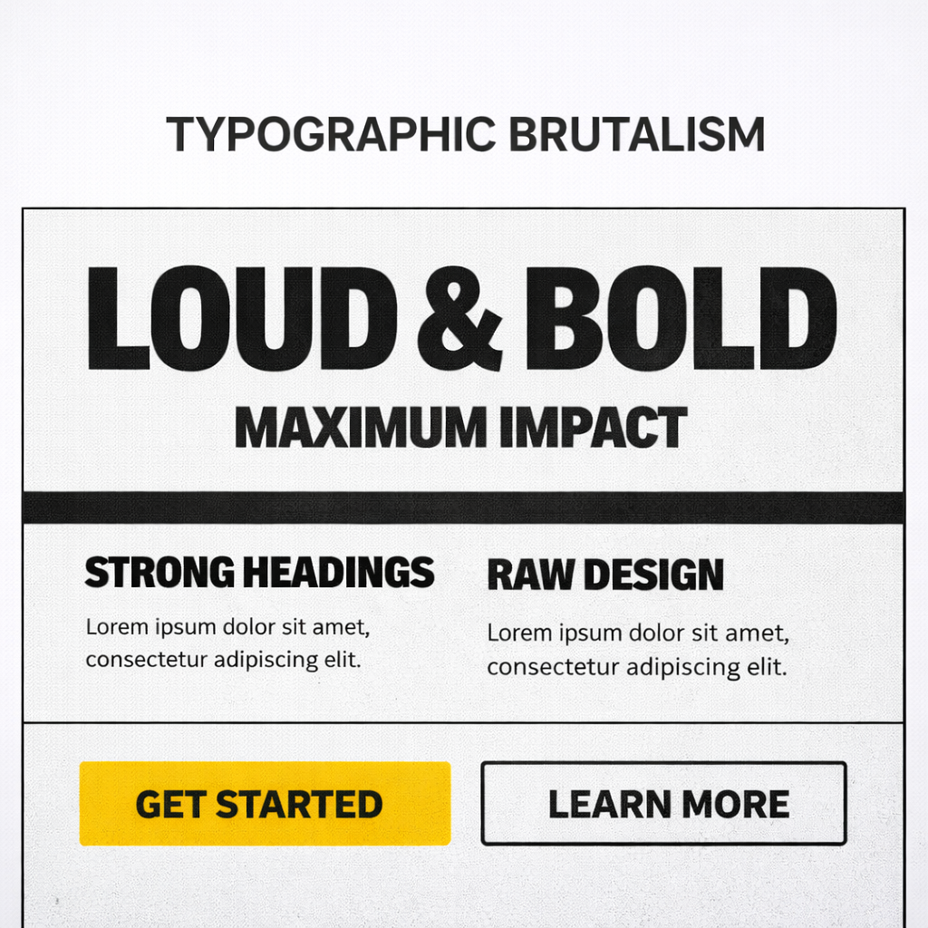 Typographic Brutalism style preview