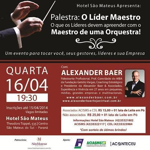 Alexander Baer Palestra com Líder Maestro
