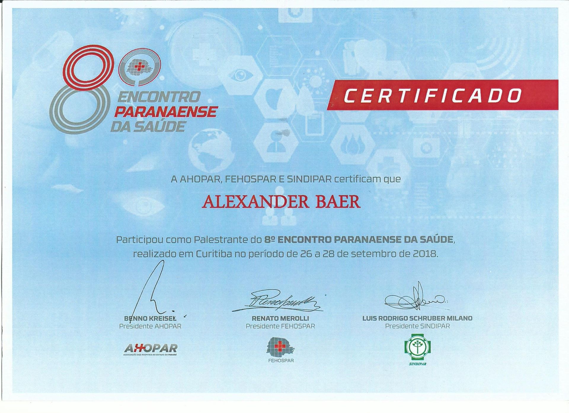 Alexander Baer Palestra Orquestra Sintonia na Saúde Hospitais e Clínicas