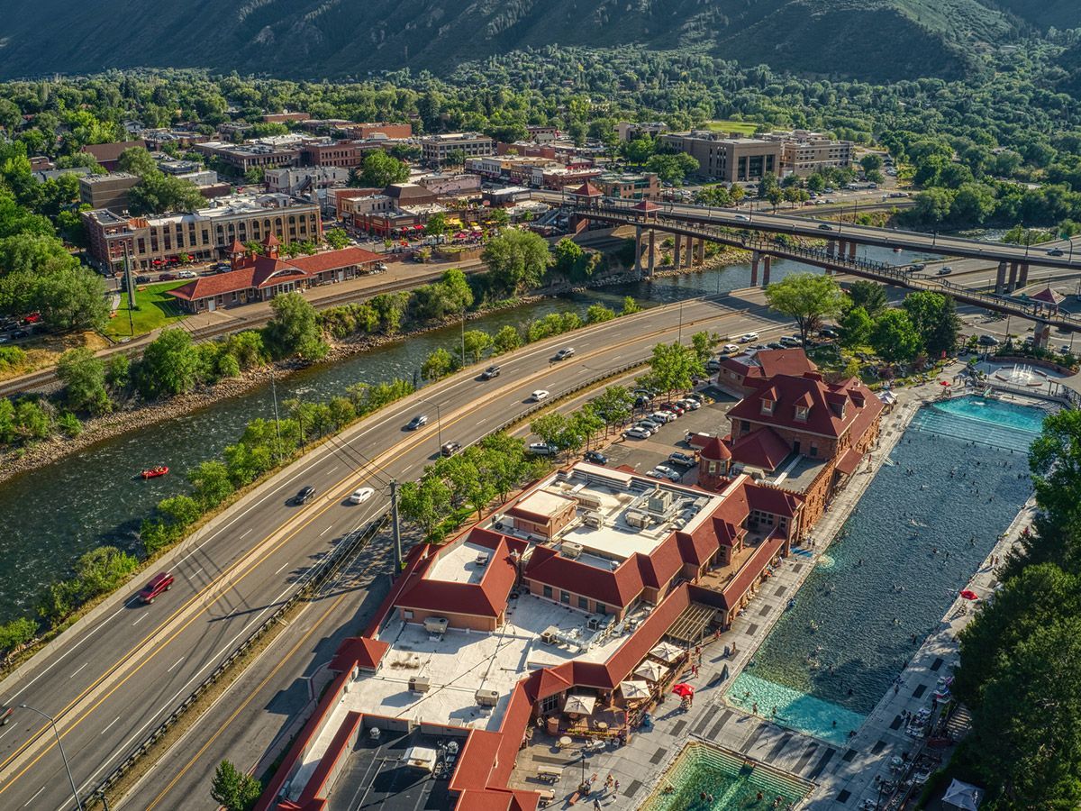 Aerial View of Downtown Glenwood Springs — Grand Junction, CO — Bros Roofing