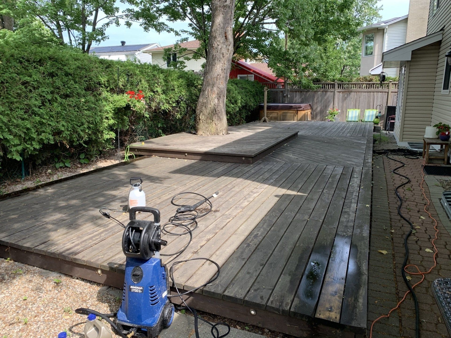 Before Staining A deck