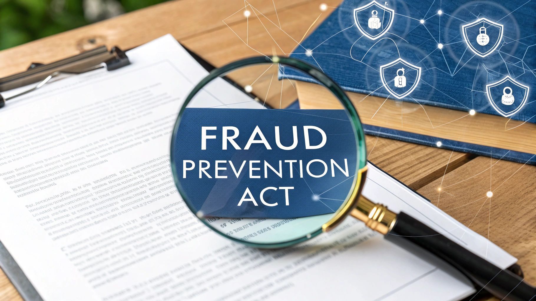 Magnifying glass over