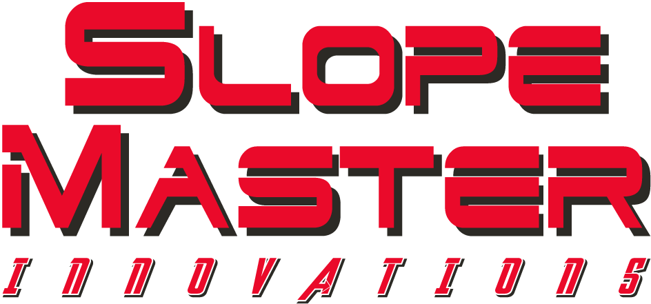 Logo for Slope Master Innovations, red text on white, with 