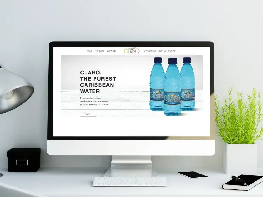 Design of a website of bottled water - Beautiful website design
