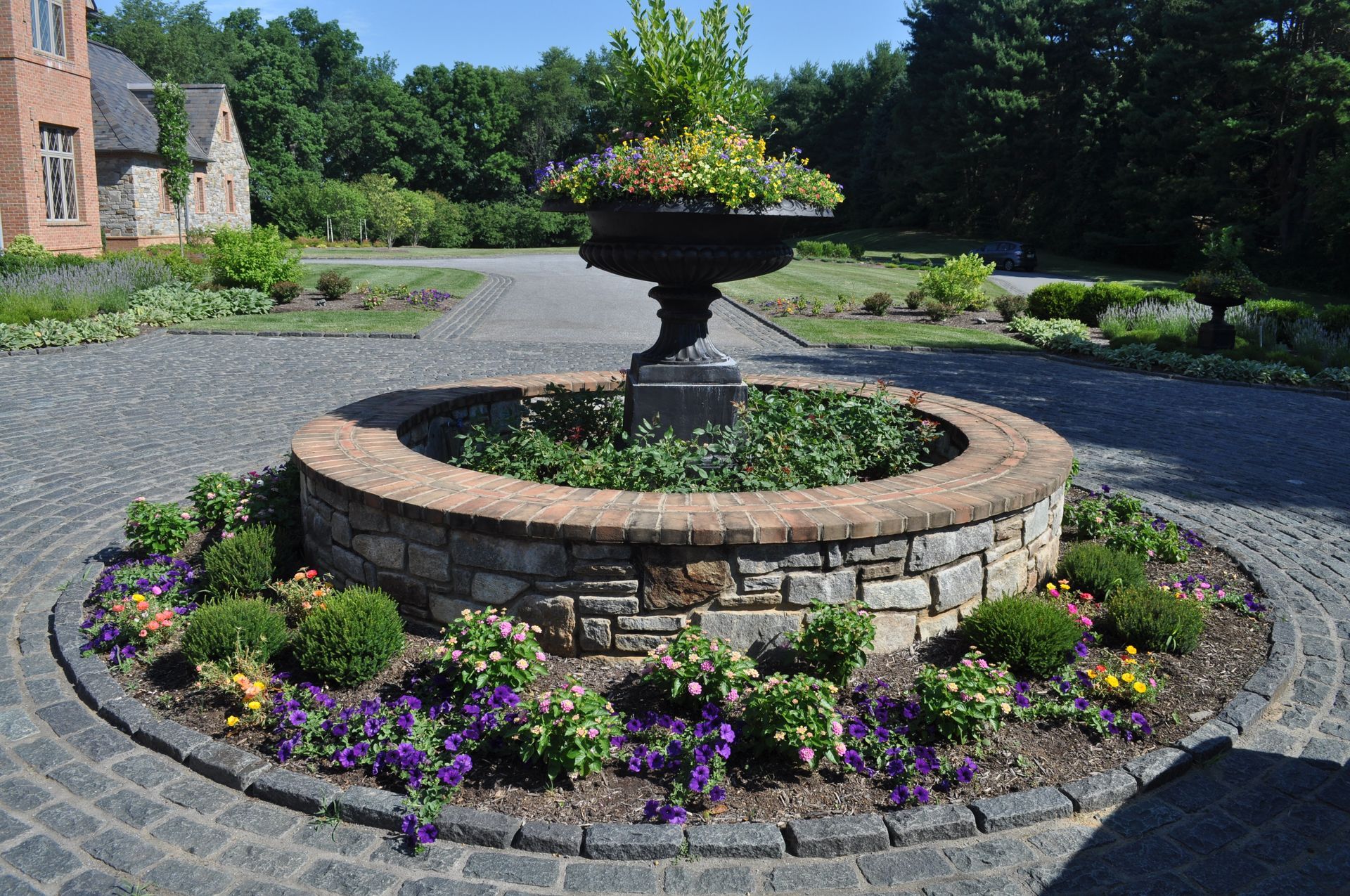 A Fountain in a Garden — Kennett Square, PA — Classic Lawns
