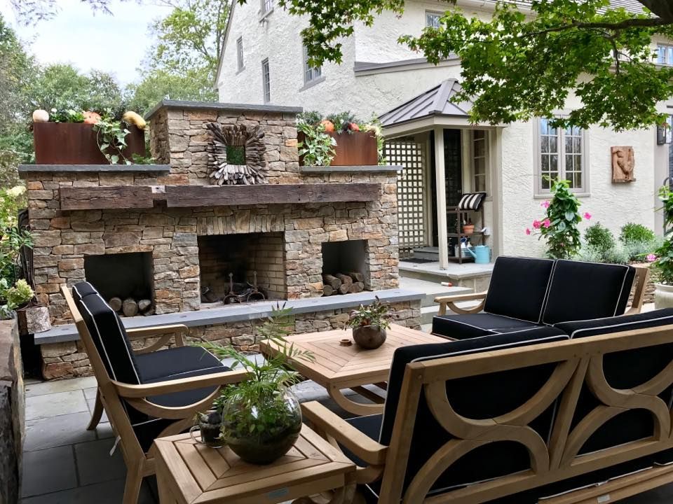 Outdoor Fireplace — Kennett Square, PA — Classic Lawns