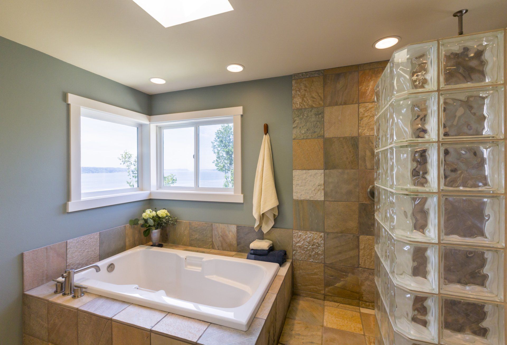 Contemporary Upscale Home Spa — Lewisville, KY — Louisville Glass Block