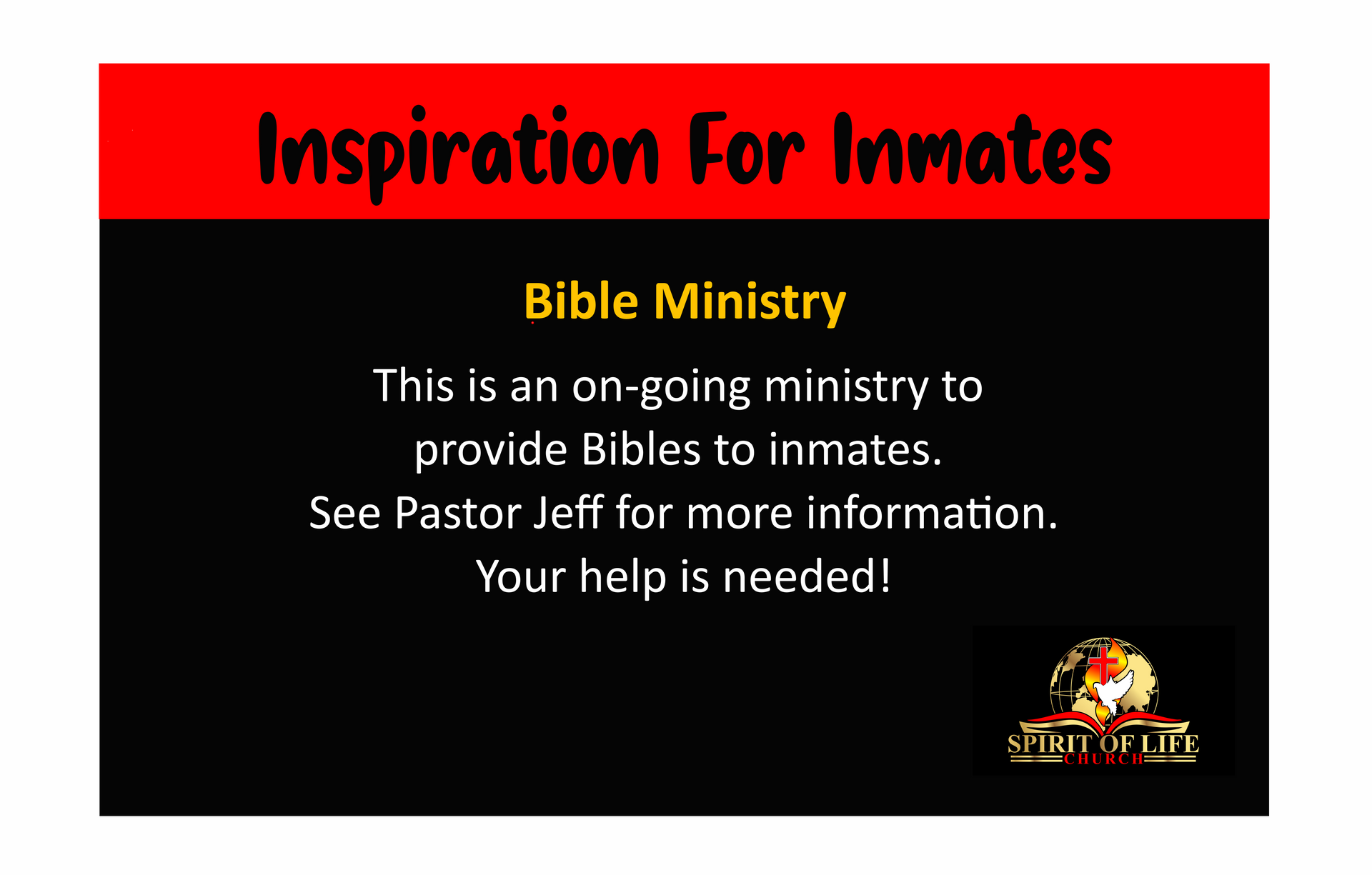 Inspiration for Inmates Bible Ministry