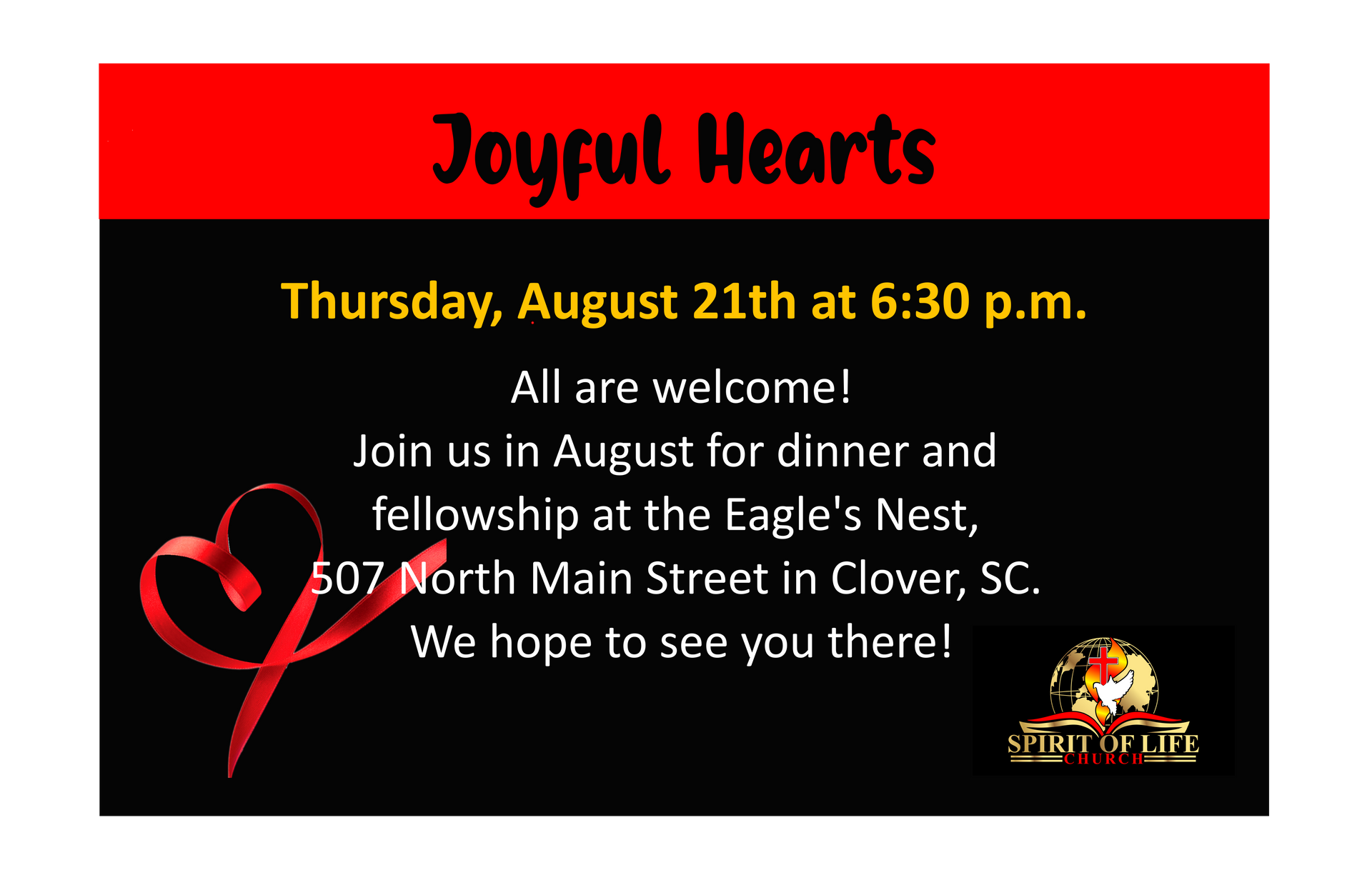 Joyful Hearts Meeting in August
