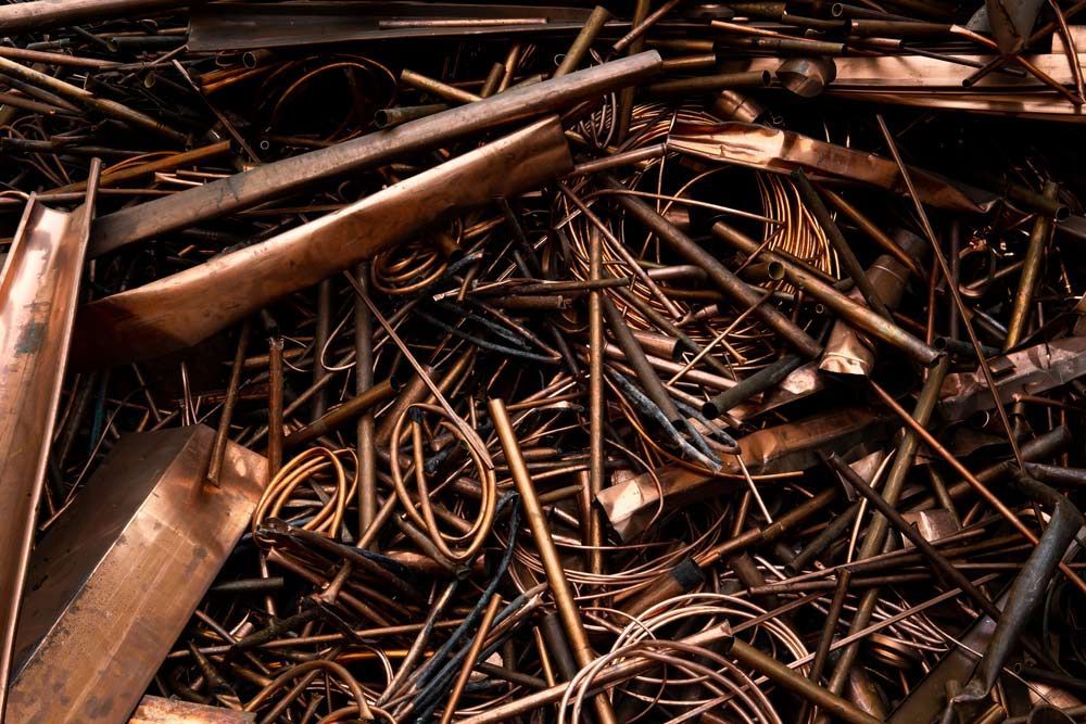 A Pile Of Copper Scrap Is Laying On The Ground — RiverCity Recyclers In Taree, NSW