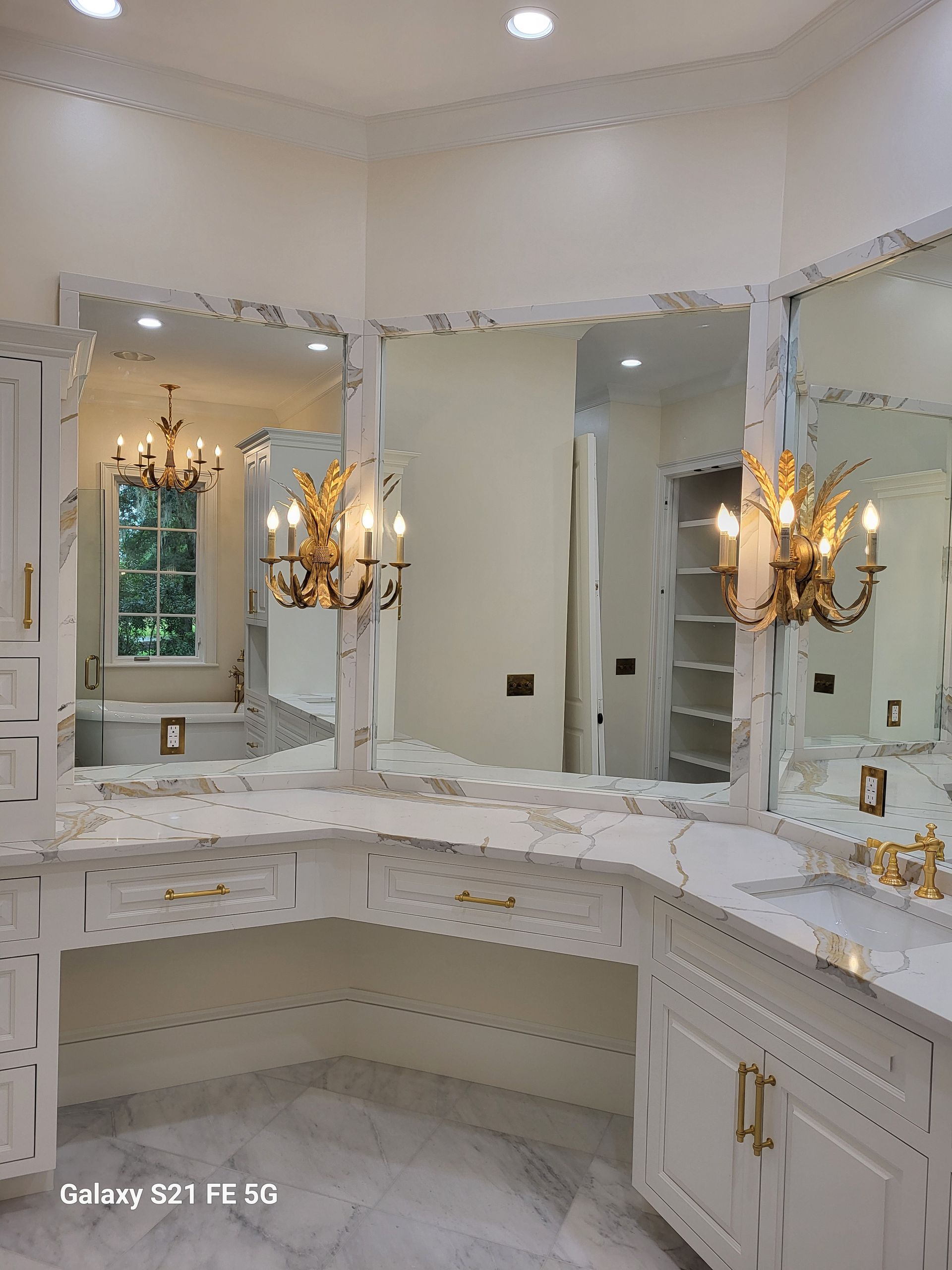 marble tiles in a shower
