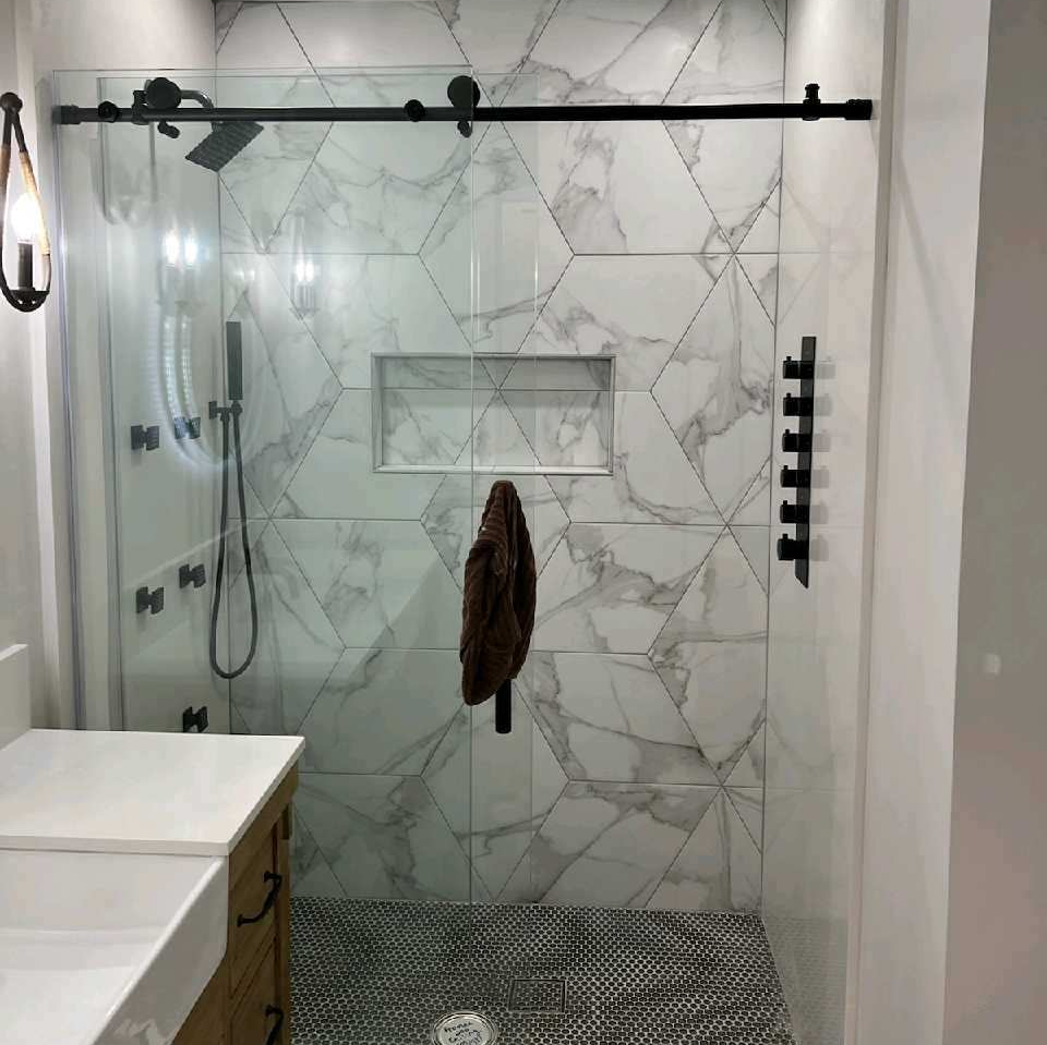 modern shower interior