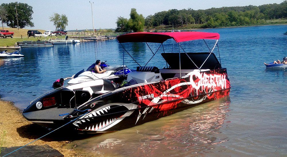 shark boat decal