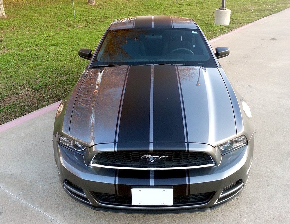 Black stripes car decal