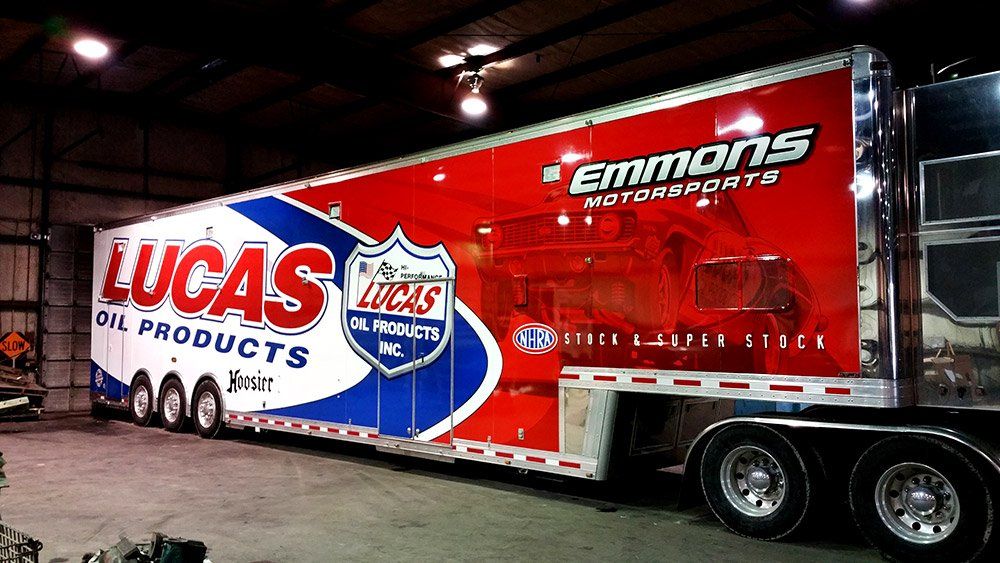 Lucas oil truck decal