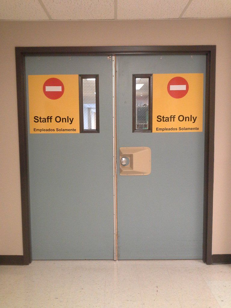 staff only signage