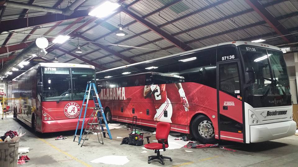 Alabama football bus decal